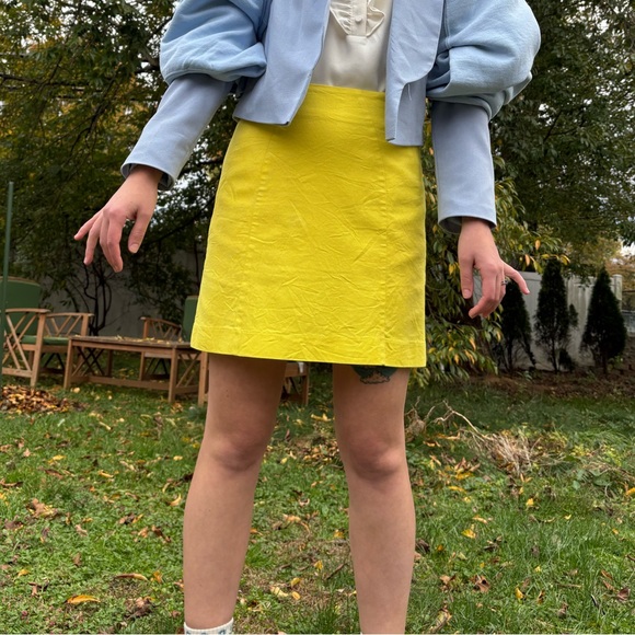 Canary Yellow Loft Pencil Skirt - Picture 6 of 8